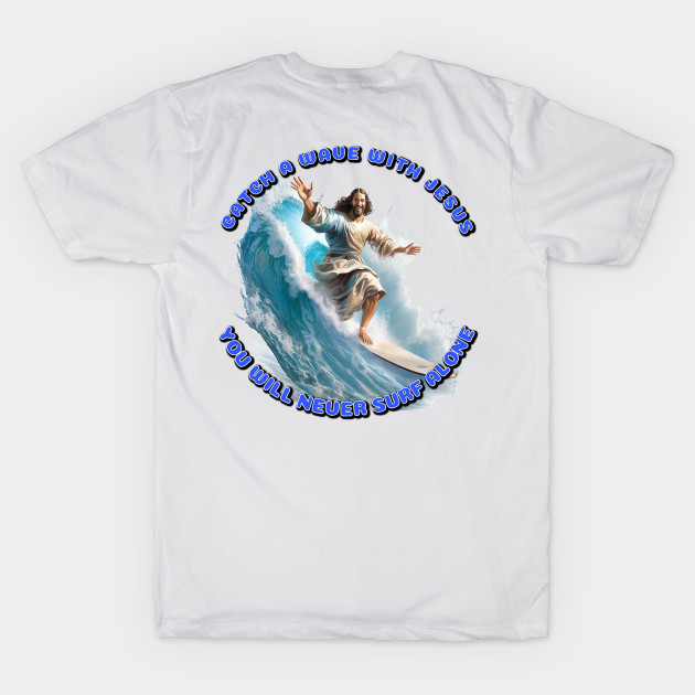 infernoconcepts Jesus Surfing T Shirt